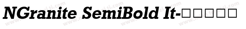 NGranite SemiBold It字体转换